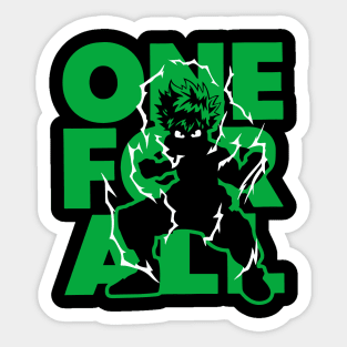 One For All Anime Fanart Sticker